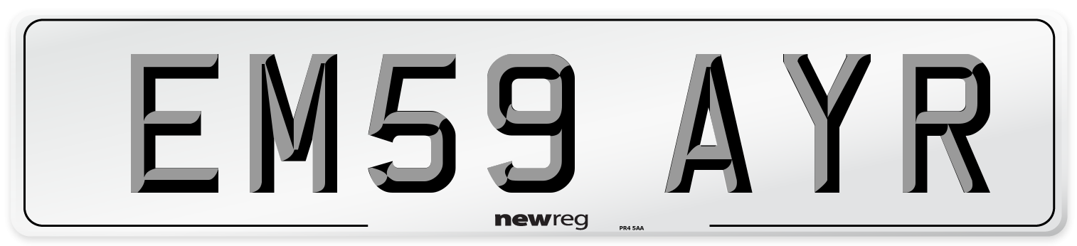 EM59 AYR Number Plate from New Reg